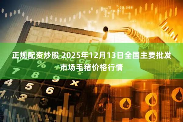 正规配资炒股 2025年12月13日全国主要批发市场毛猪价格行情